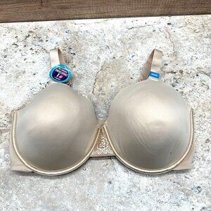 Vanity Fair Smoothing Underwire Bra Womens 38DDD Nude Beige Full Coverage NWT